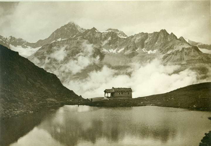 The Obergabelhorn seen from Schwarzsee, Zermatt